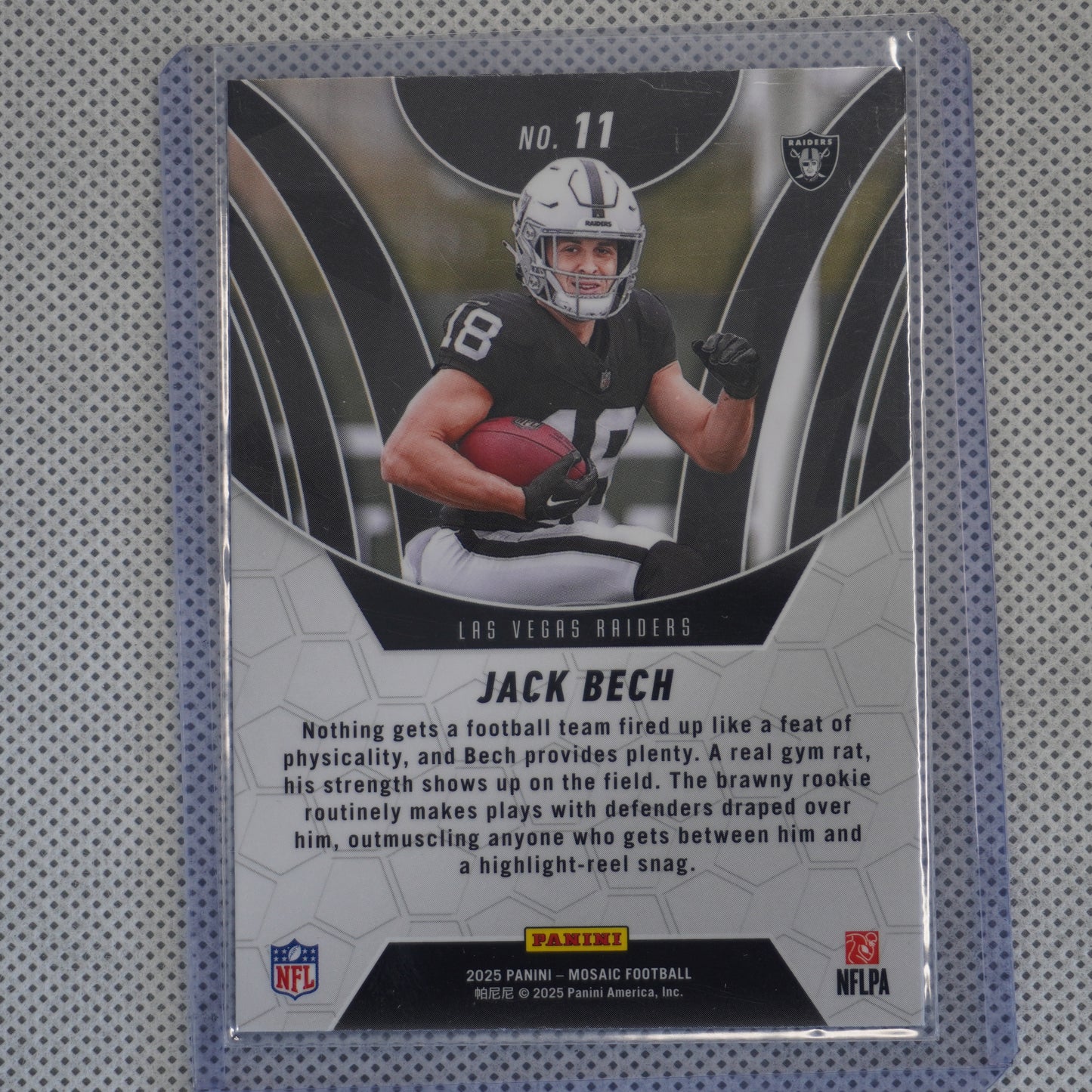 2025 Panini Mosaic #11 Jack Bech Elevate Las Vegas Raiders
