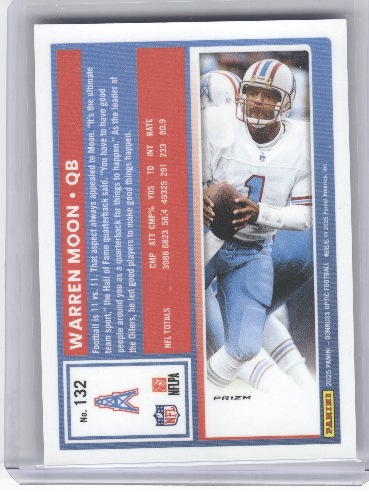2025 Donruss Optic #132 Warren Moon Holo Houston Oilers
