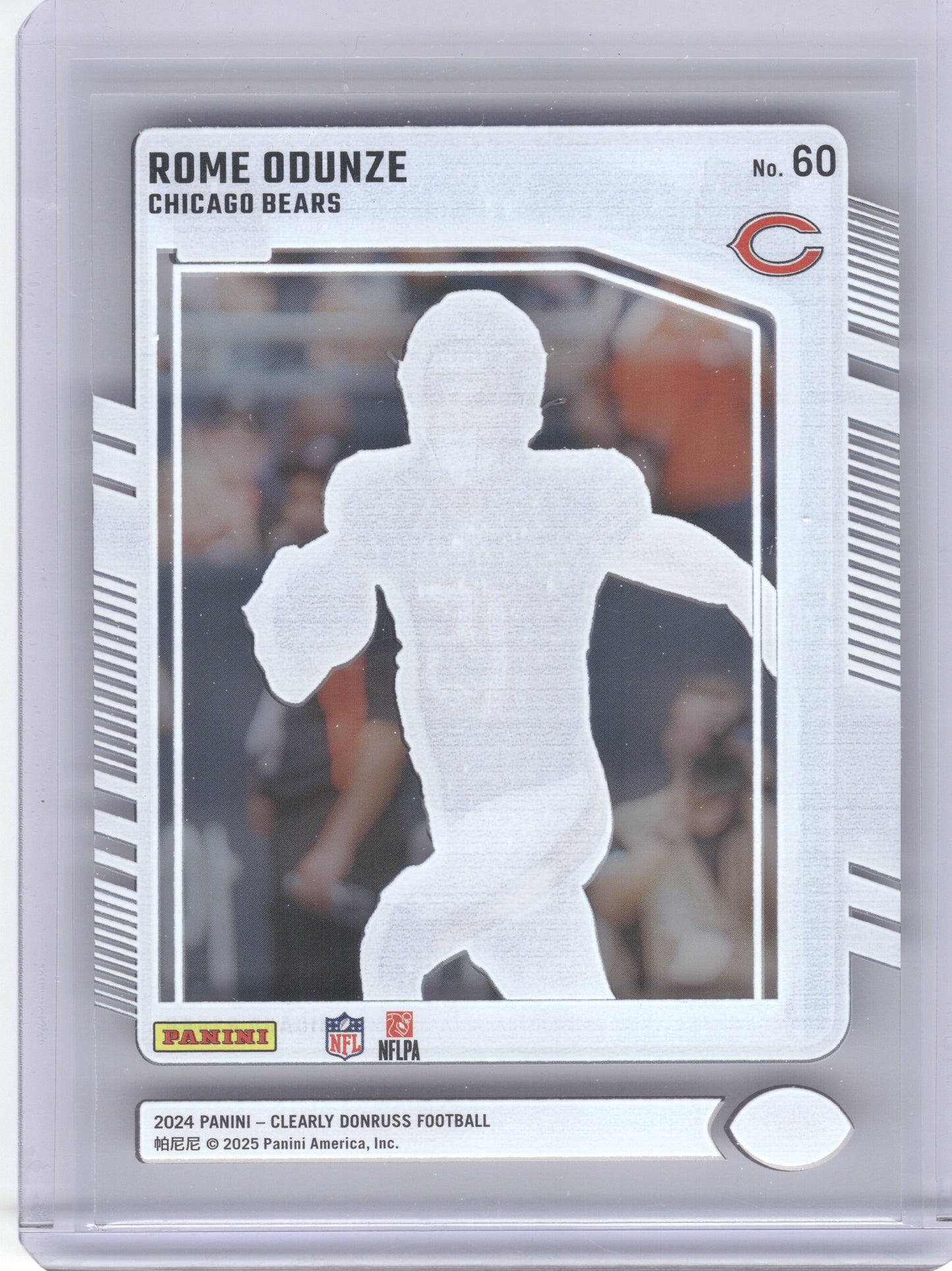 2024 Clearly Donruss #60 Rome Odunze Chicago Bears RC