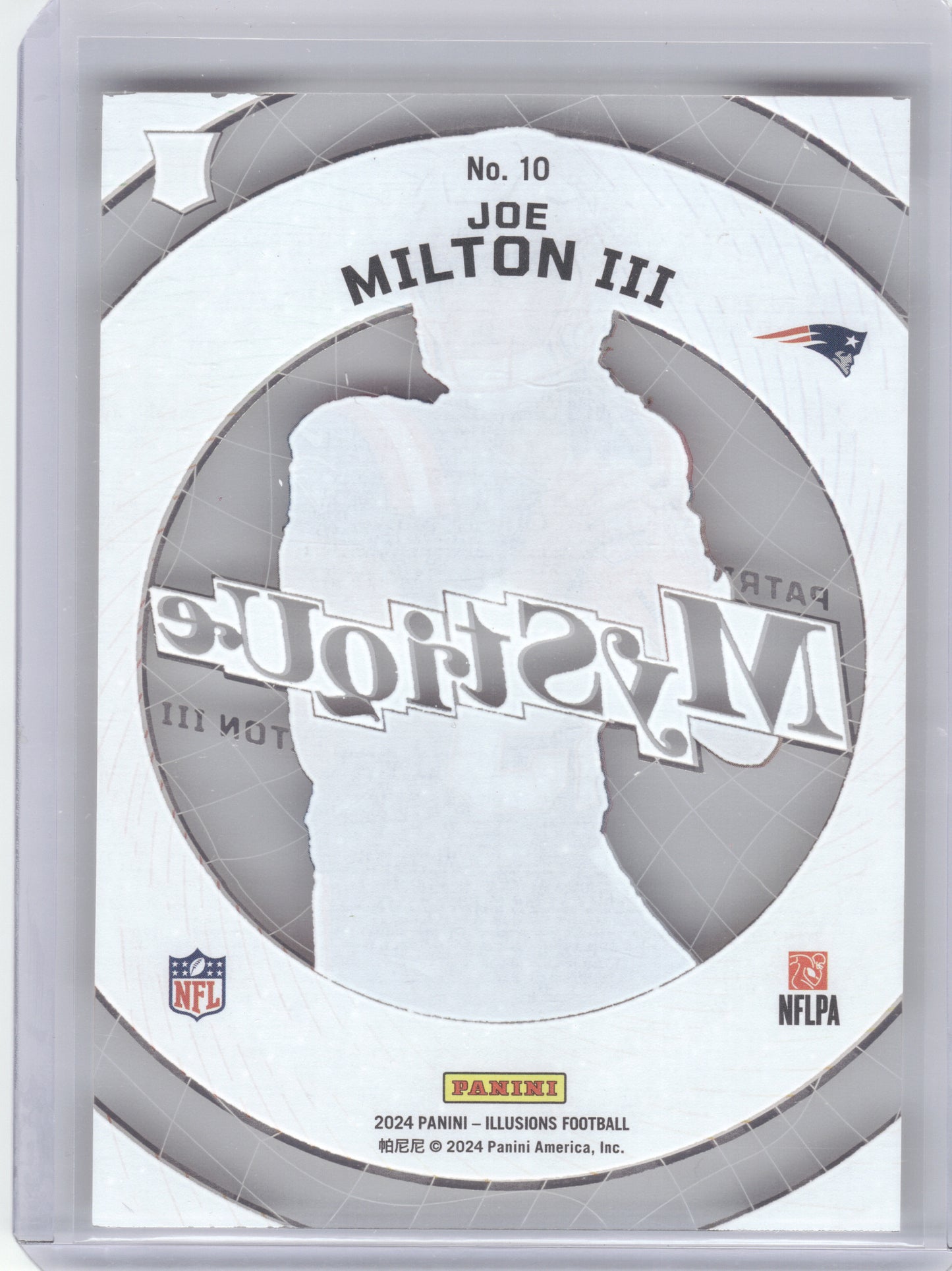 2024 Panini Illusions #10 Joe Milton III Mystique New England Patriots