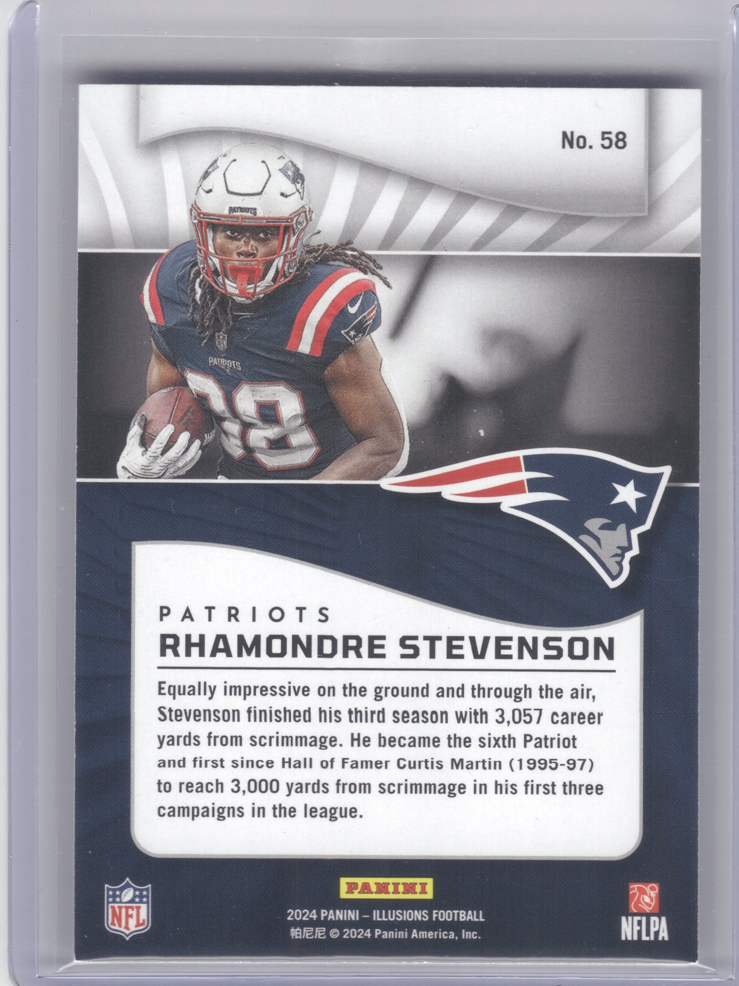 2024 Panini Illusions #58 Rhamondre Stevenson New England Patriots