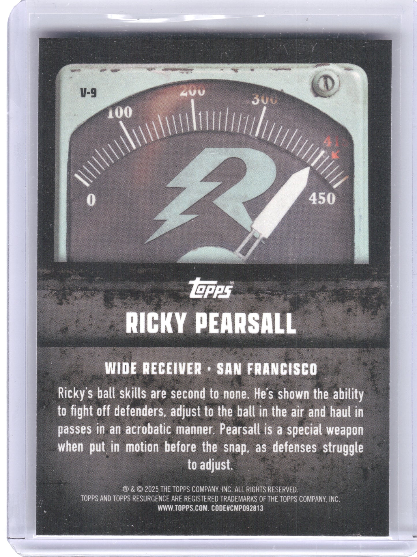2024 Topps Resurgence #V-9 Ricky Pearsall Voltaic San Francisco 49ers