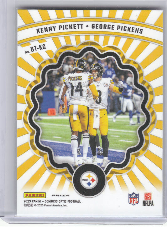 2023 Donruss Optic #BT-KG Kenny Pickett / George Pickens Best Tuddys Pittsburgh Steelers