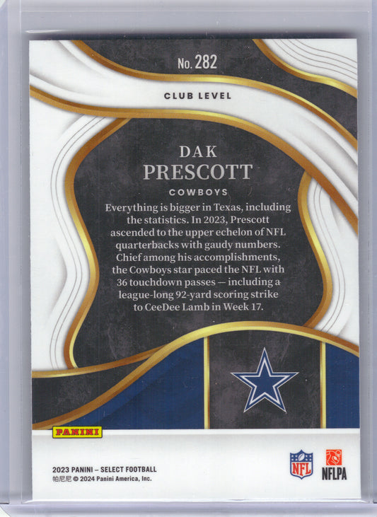 2023 Panini Select #282 Dak Prescott Dallas Cowboys