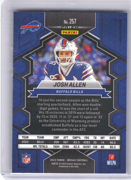 2023 Panini Mosaic #257 Josh Allen Camo Pink Mosaic Buffalo Bills