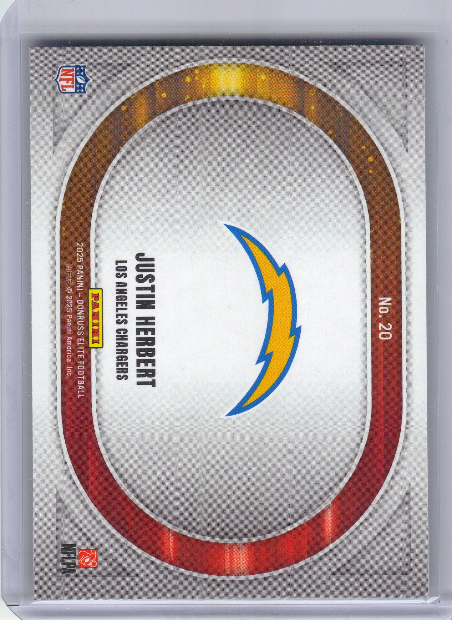 2025 Donruss Elite #20 Justin Herbert Full Throttle Green Los Angeles Chargers