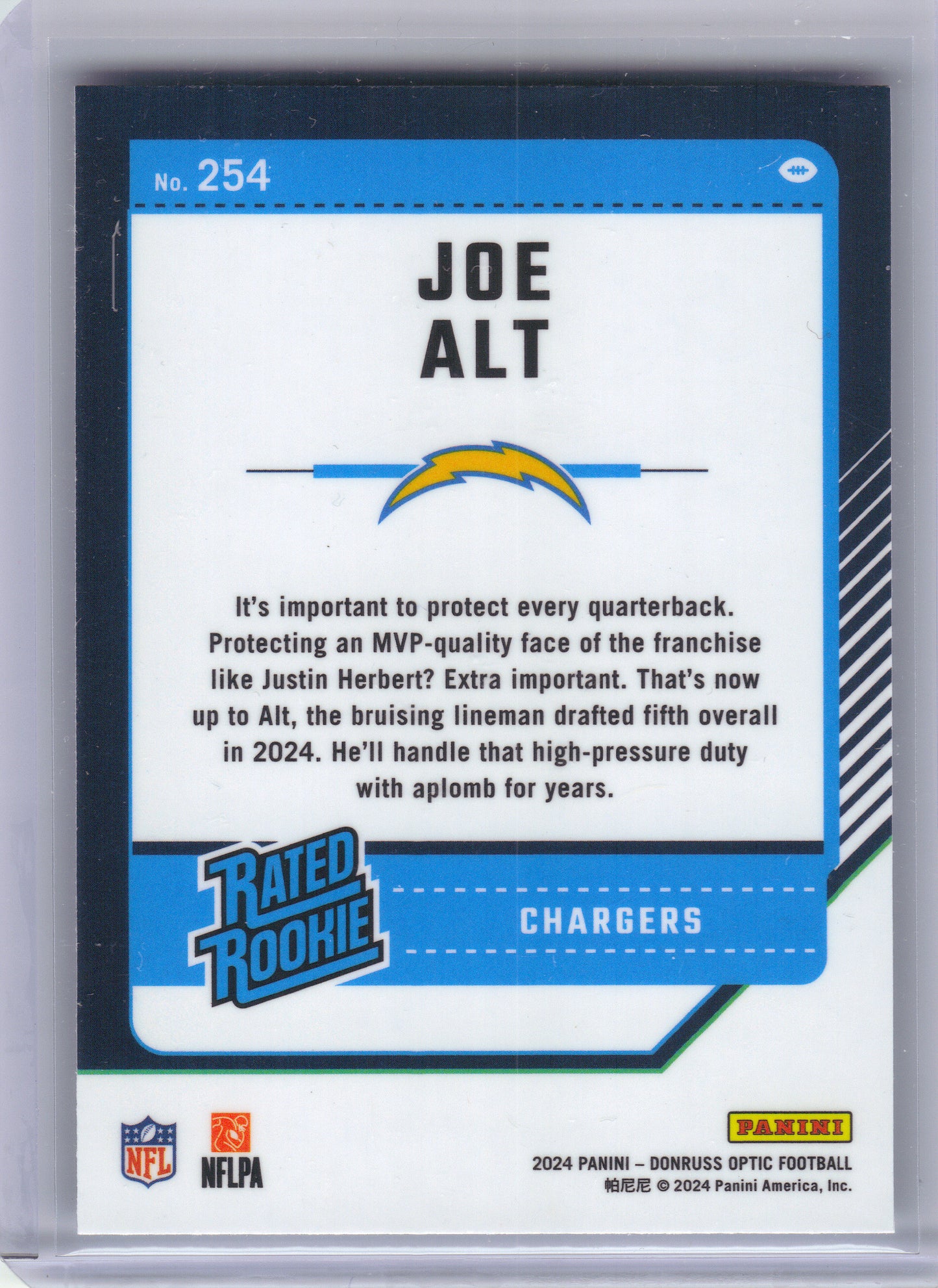2024 Donruss Optic #254 Joe Alt Los Angeles Chargers RC