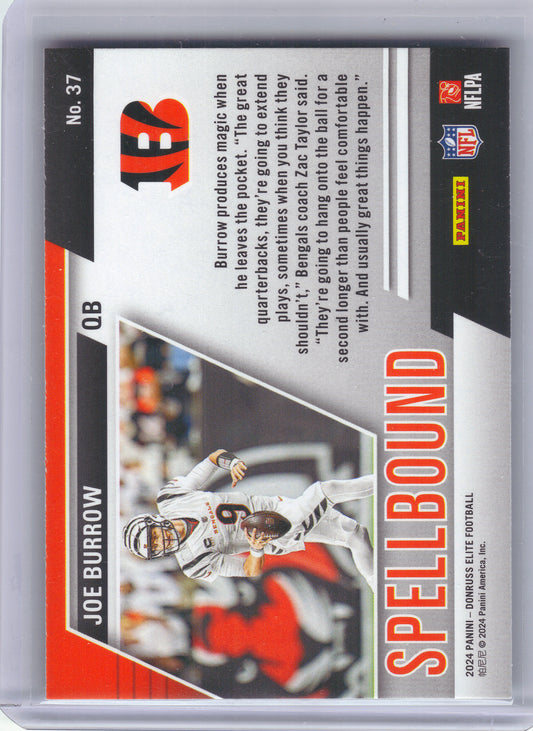 2024 Donruss Elite #37 Joe Burrow Spellbound Green Cincinnati Bengals