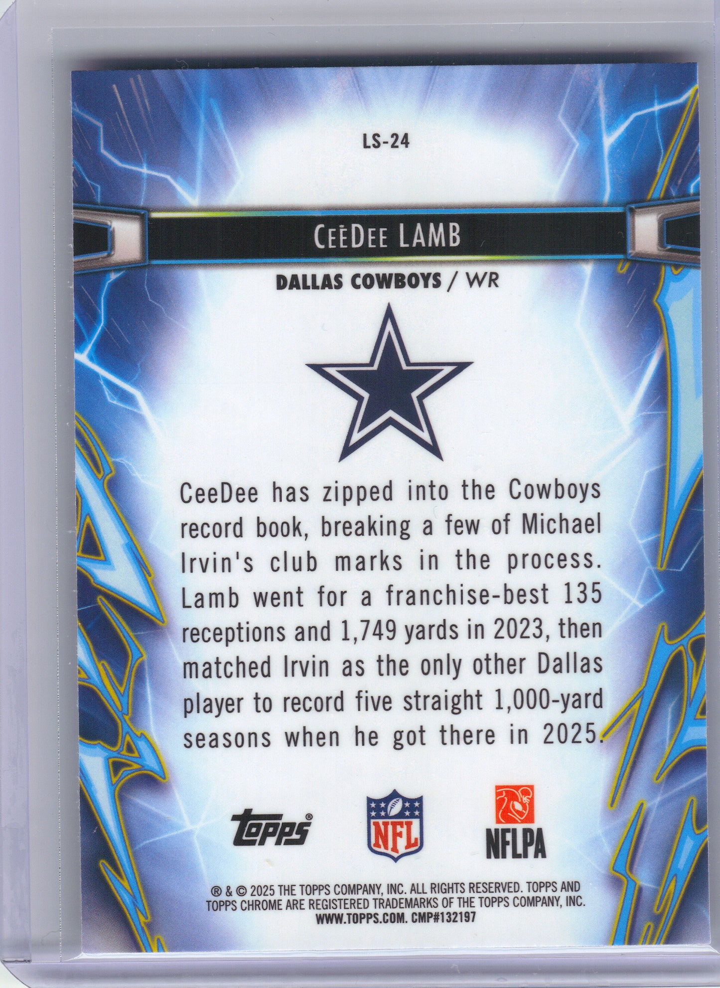 2025 Topps Chrome Cosmic #LS-24 CeeDee Lamb Light Speed Dallas Cowboys