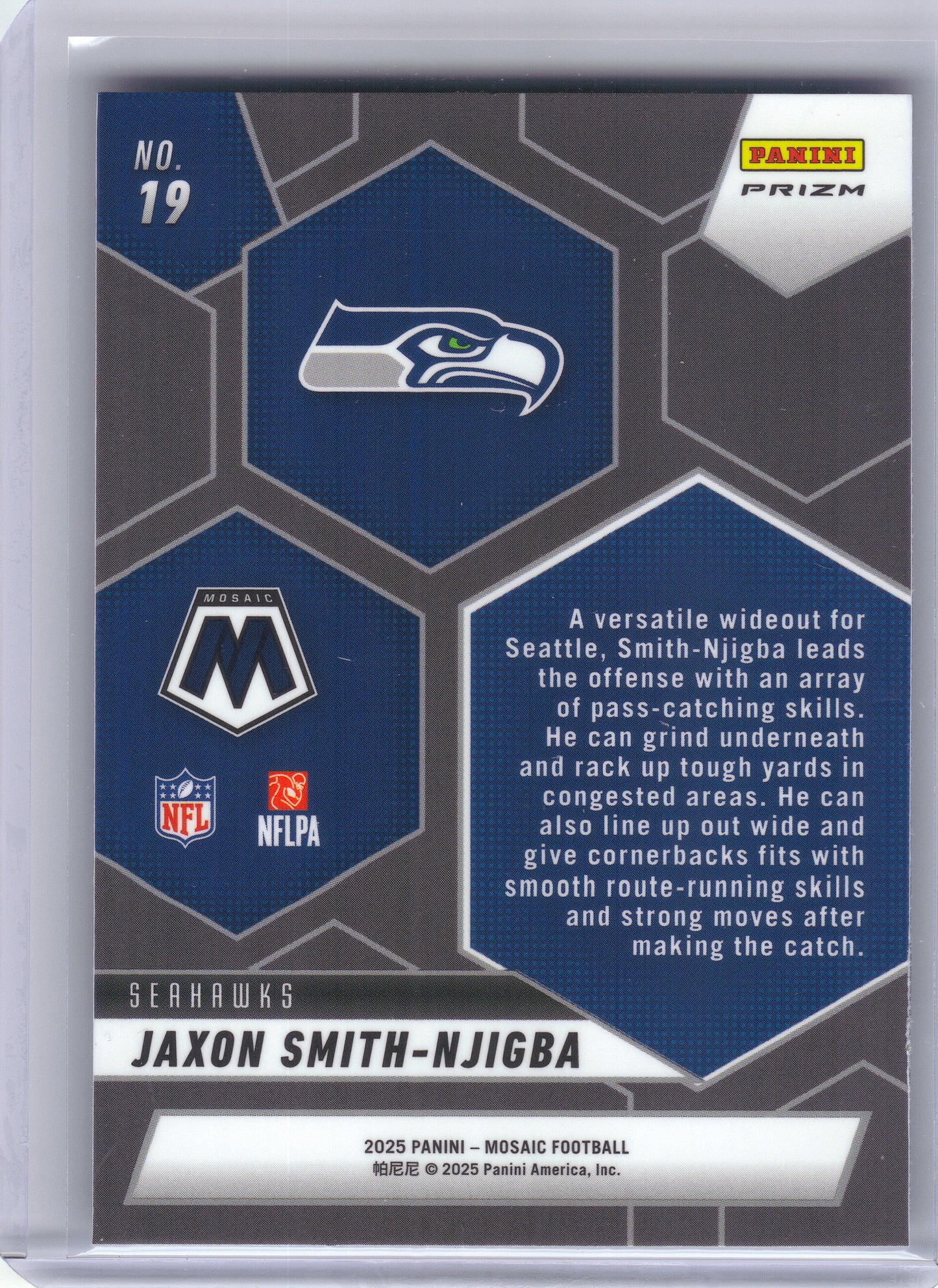 2025 Panini Mosaic #19 Jaxon Smith-Njigba Montage Mosaic Seattle Seahawks