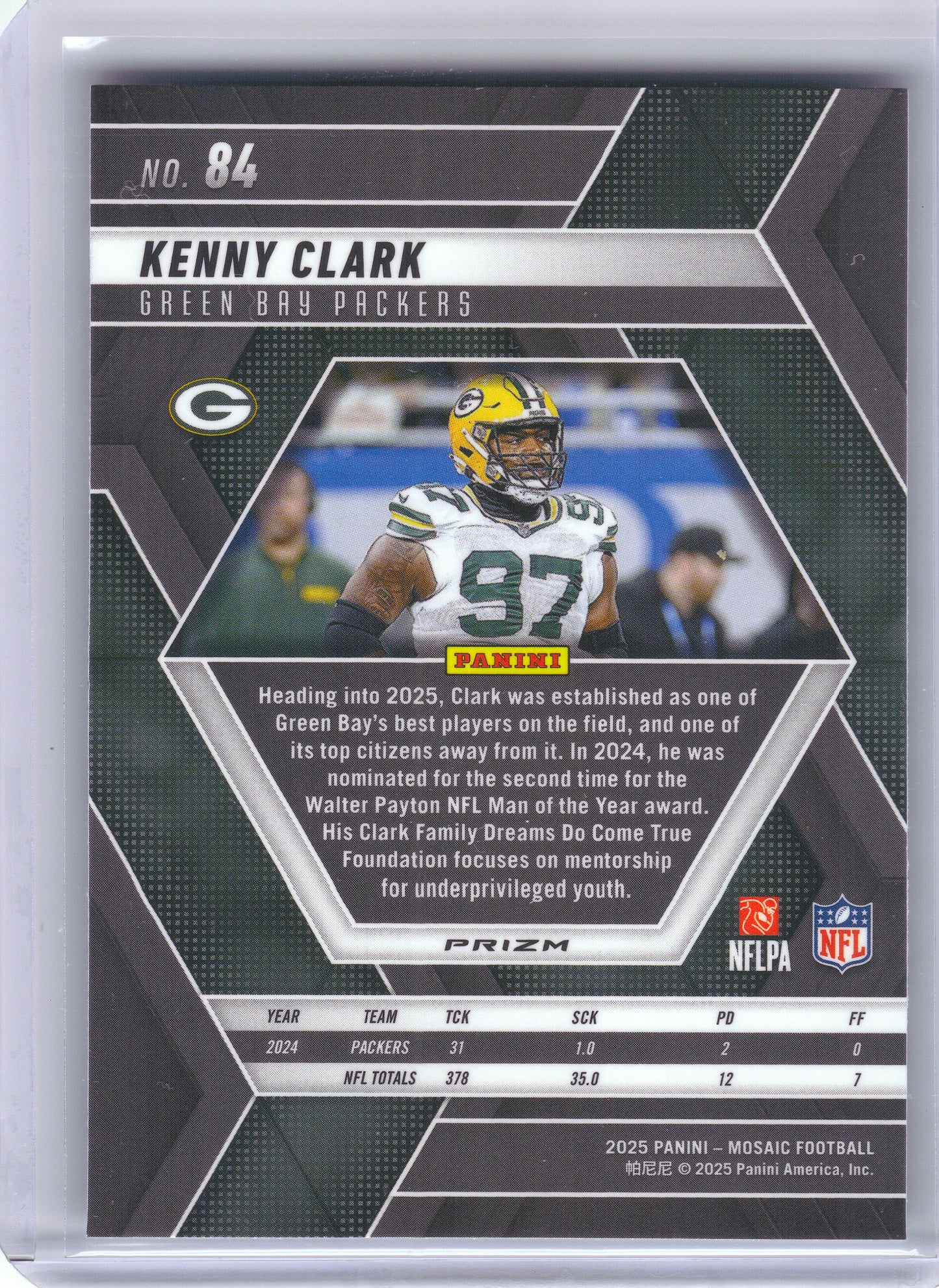 2025 Panini Mosaic #84 Kenny Clark Mosaic Green Bay Packers