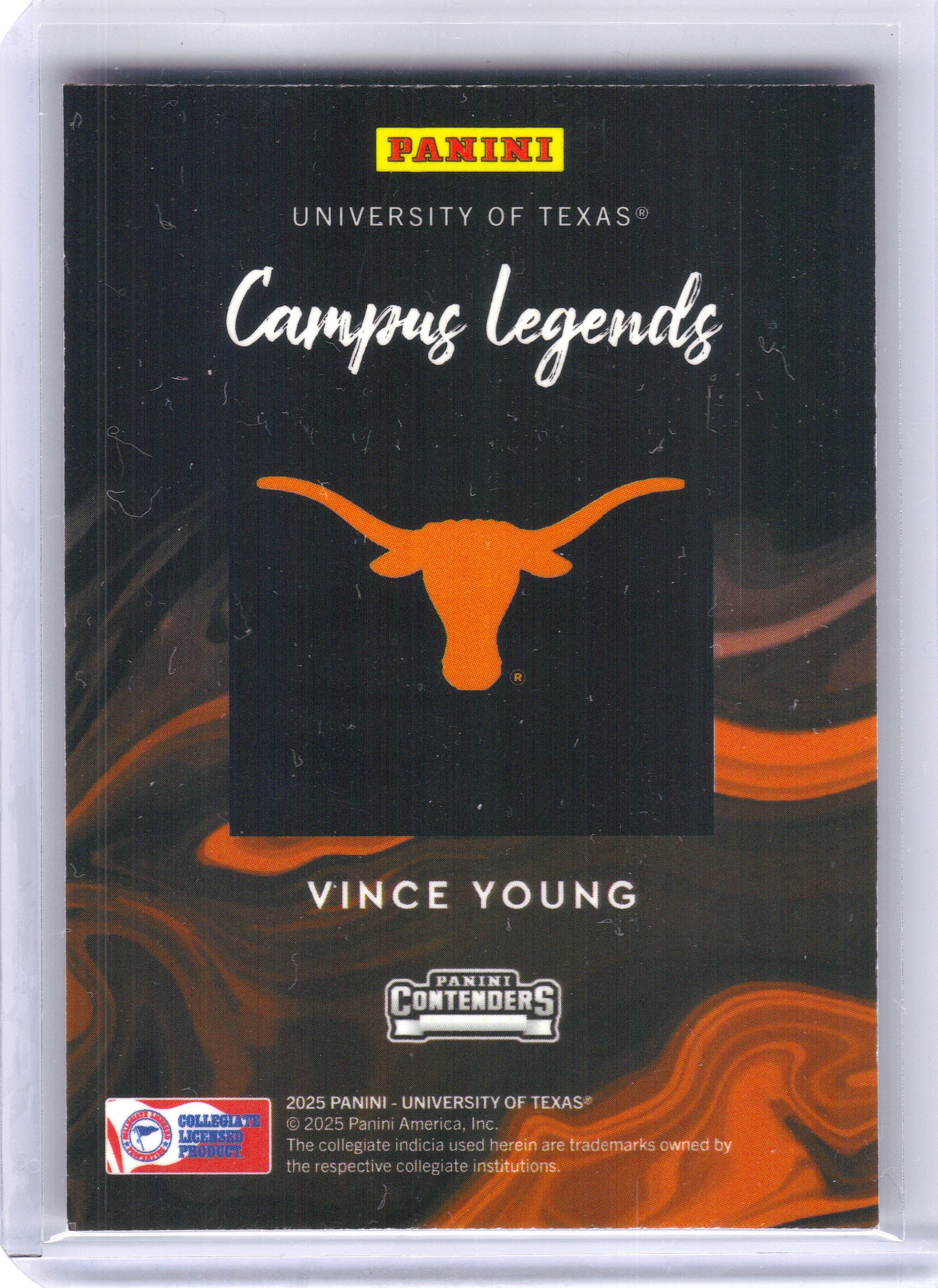 2025 Panini NIL Texas Longhorns #1 Vince Young Campus Legends Texas Longhorns