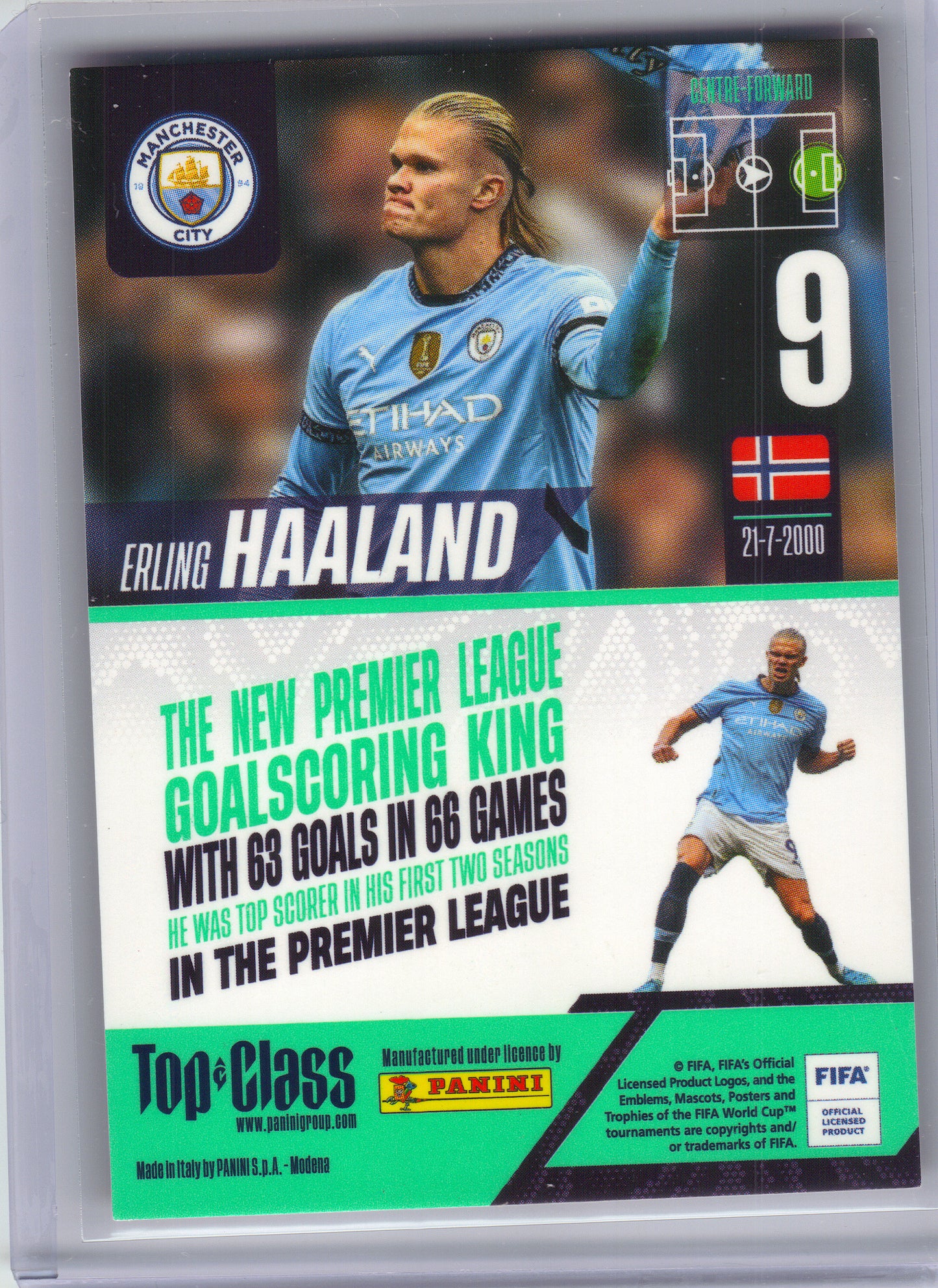 2025 Panini Top Class #262 Erling Haaland Red Hot Manchester City