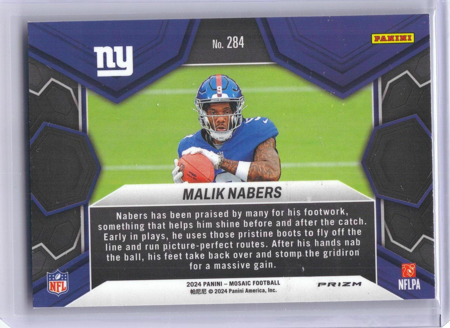 2024 Panini Mosaic #284 Malik Nabers Mosaic New York Giants