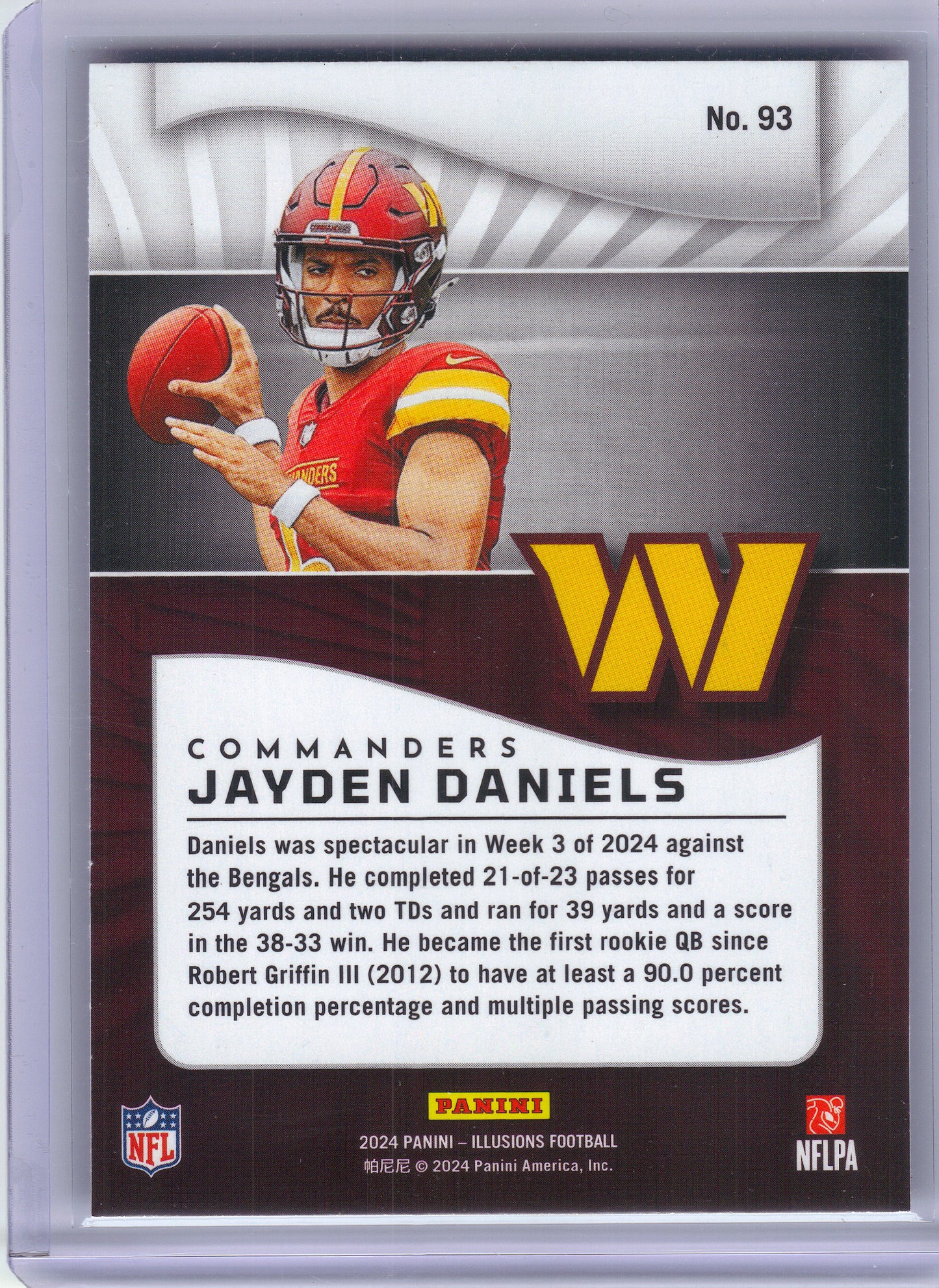 2024 Panini Illusions #93 Jayden Daniels Retail Washington Commanders RC