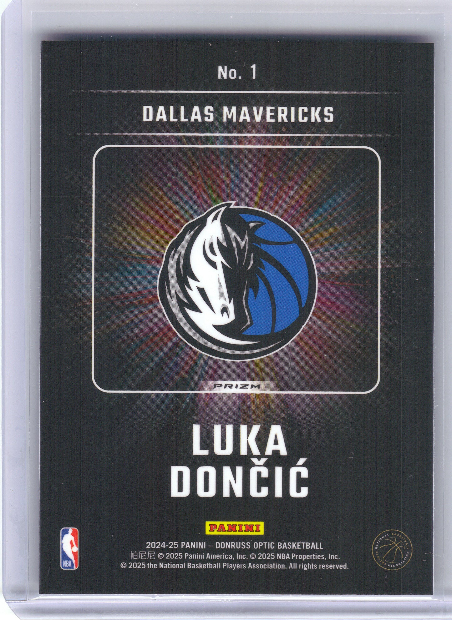 2024-25 Donruss Optic #1 Luka Doncic Lights Out Dallas Mavericks