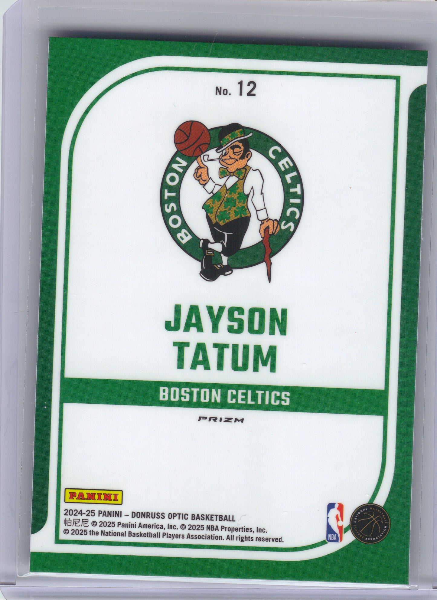 2019-20 Donruss Optic #12 Jayson Tatum Elite Dominators Boston Celtics