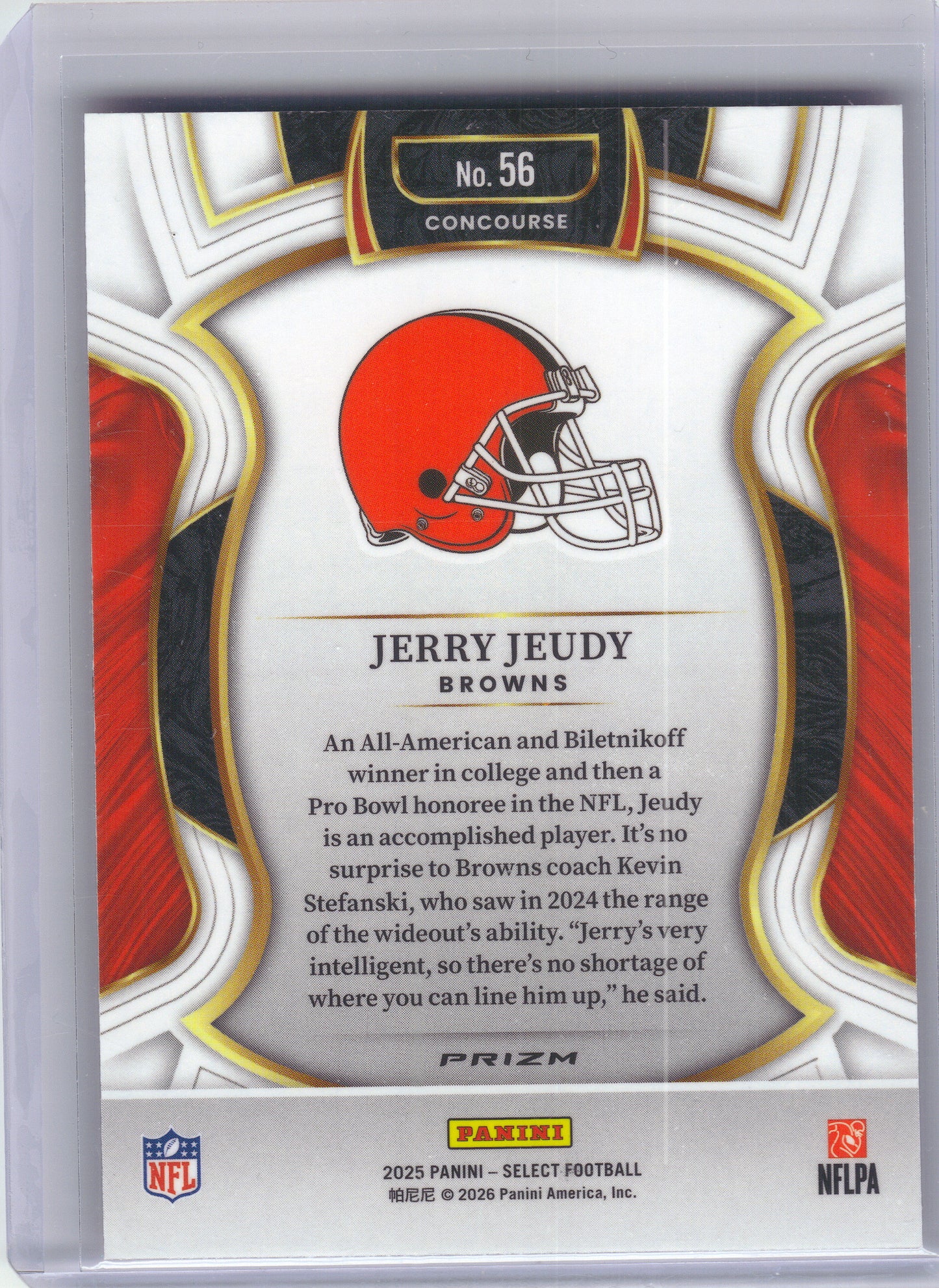 2025 Panini Select #56 Jerry Jeudy Pink Prizm Shock Cleveland Browns