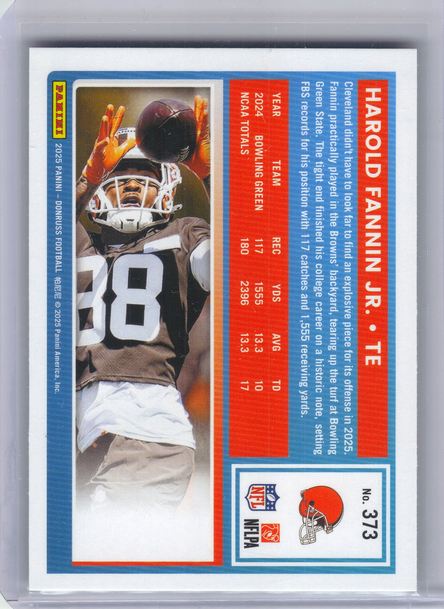 2025 Donruss #373 Harold Fannin Jr. Press Proofs Green Cleveland Browns Rookie