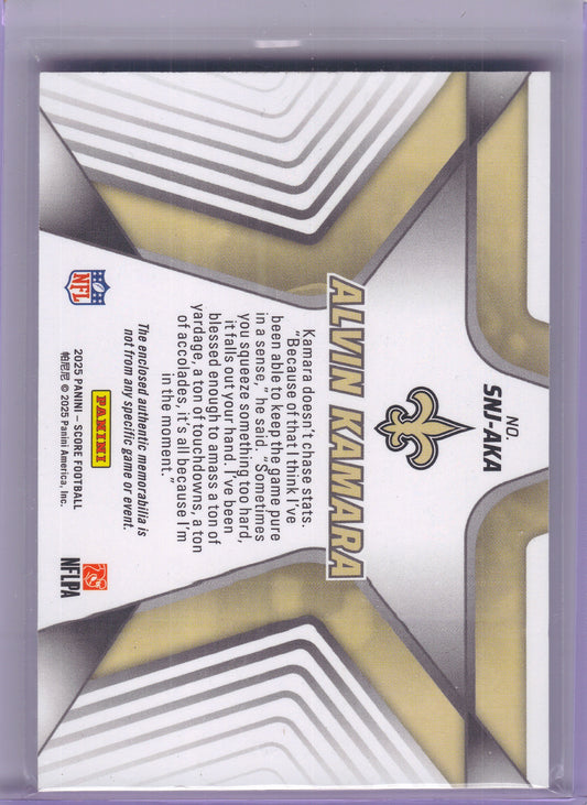 2025 Score #SNJ-AKA Alvin Kamara Stars of the NFL Jerseys New Orleans Saints Memorabilia