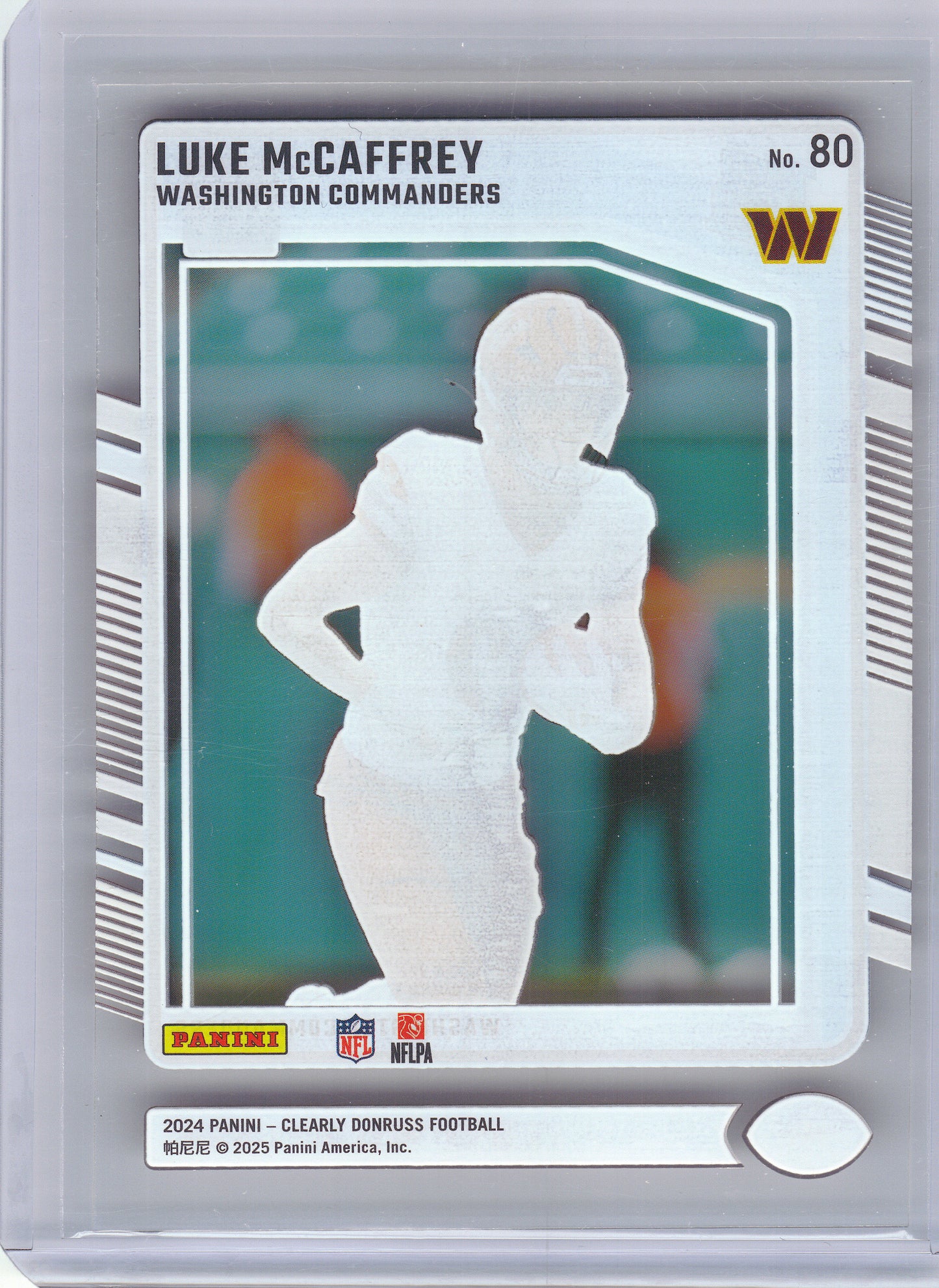 2024 Clearly Donruss #80 Luke McCaffrey Washington Commanders Rookie