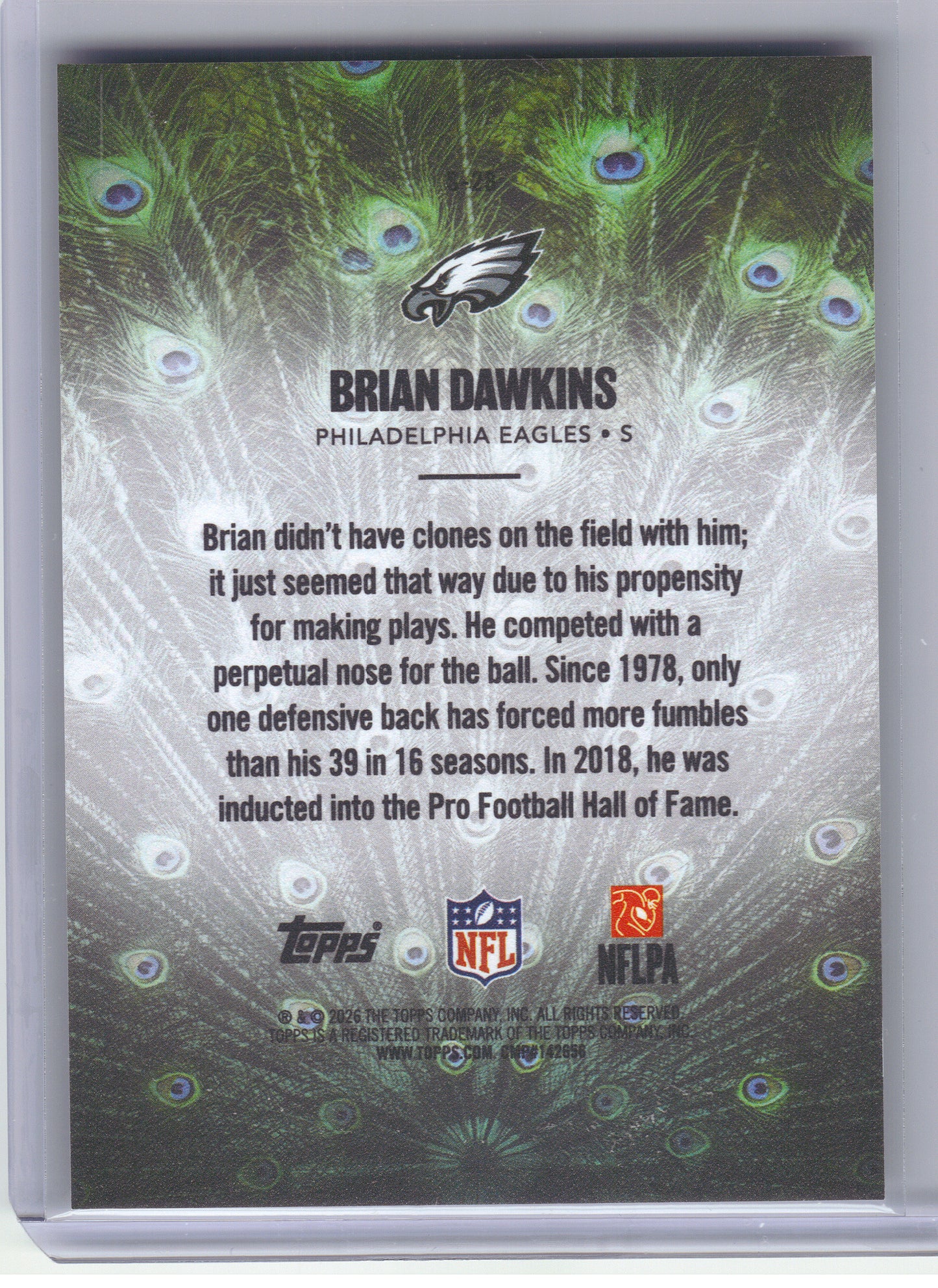 2026 Topps Flagship #S-28 Brian Dawkins Struttin Philadelphia Eagles