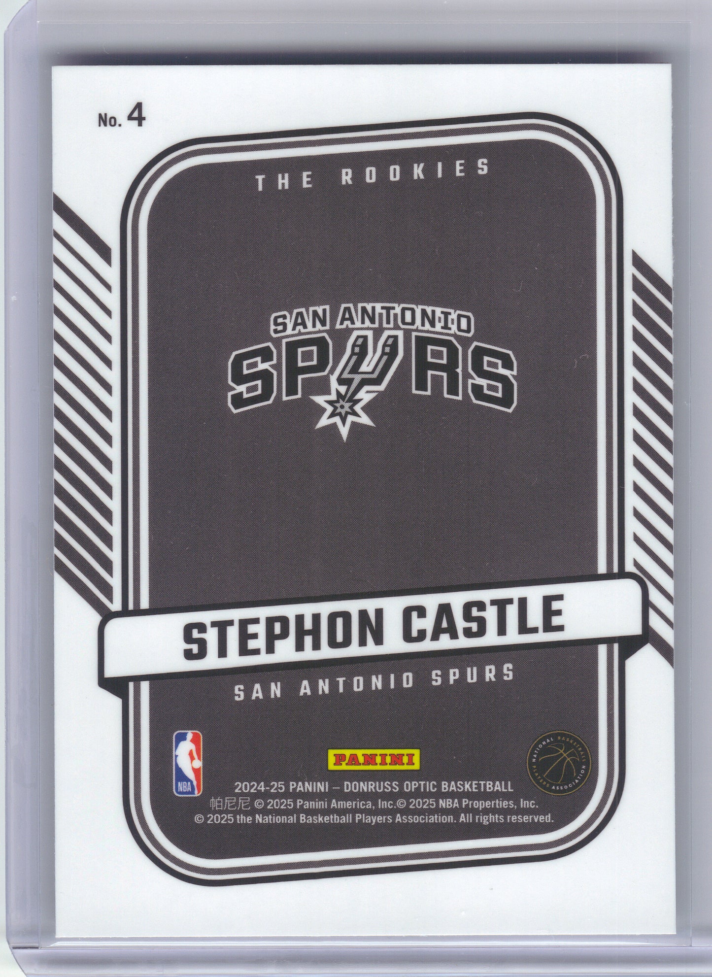 2024-25 Donruss Optic #4 Stephon Castle The Rookies San Antonio Spurs