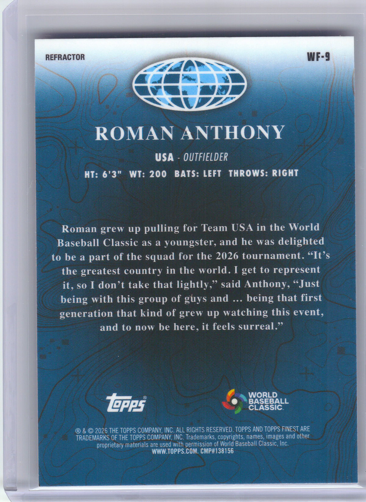 2026 Finest #WF-9 Roman Anthony World's Finest