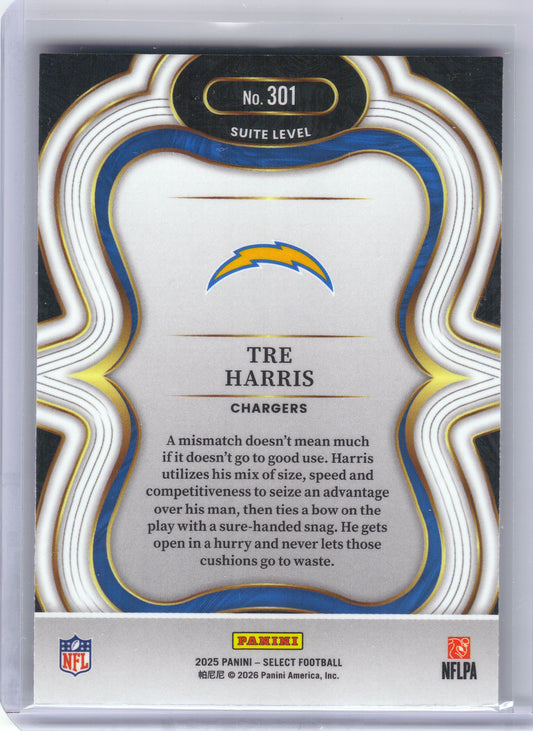 2025 Panini Select #301 Tre Harris Los Angeles Chargers