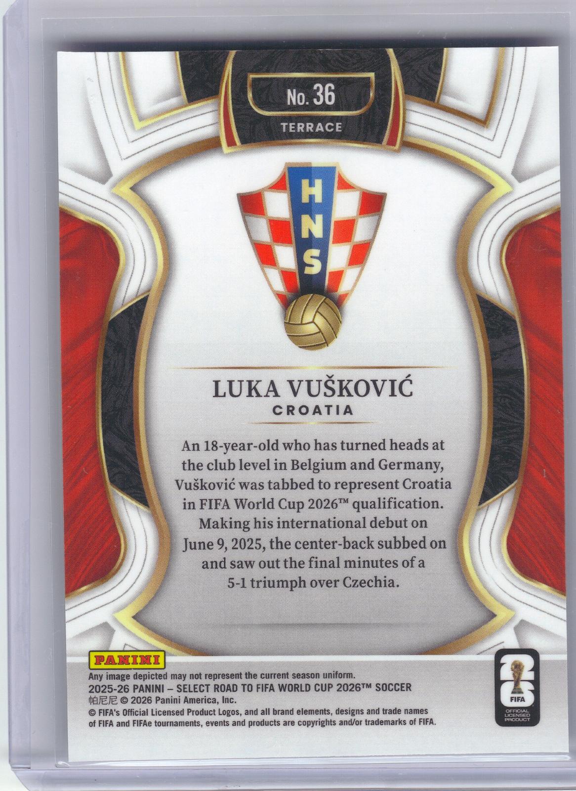 2026 Panini Prizm FIFA World Cup #9 Luka Vuskovic New Era Croatia