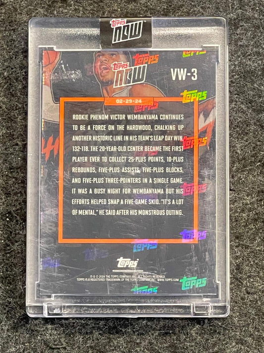 2023-24 Topps Now #VW-3 Victor Wembanyama San Antonio Spurs