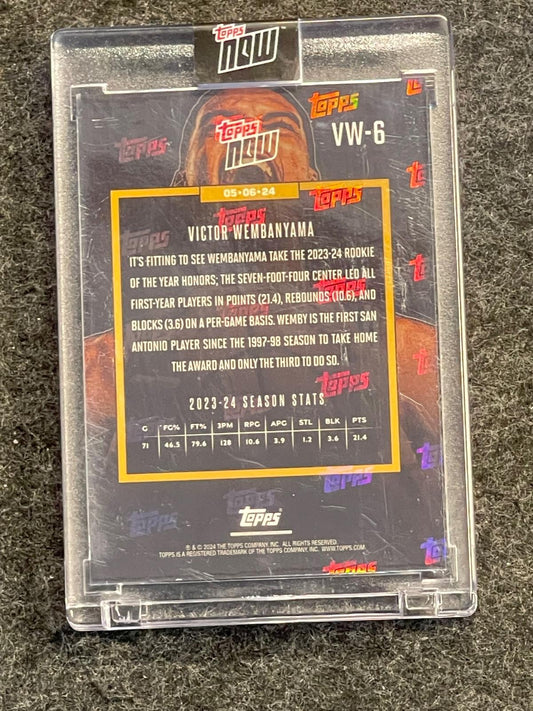 2023-24 Topps Now #VW-6 Victor Wembanyama San Antonio Spurs
