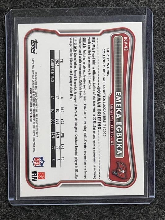 Emeka Egbuka 2026 Bowman #BCV-93 Chrome Mojo Refractor Buccaneers