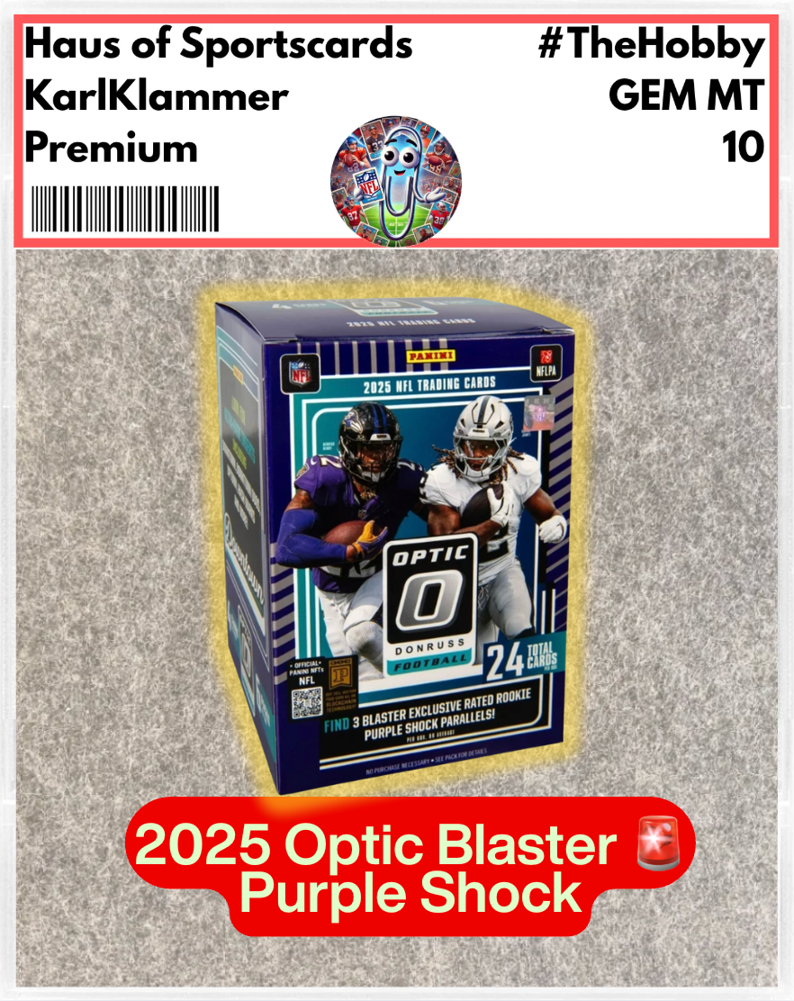 2025 Panini Donruss Optic Football Blaster Box | Purple Shock Parallels | Downtown Hunt