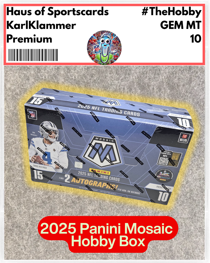 2025 Panini Mosaic Football Hobby Box | 2 Autographs | 150 Cards | aus Sealed Case