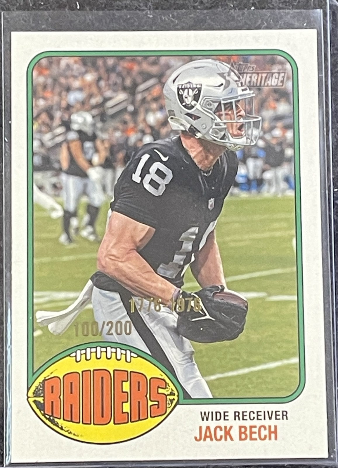 2026 Topps Heritage #147 Jack Bech Bicentennial SP #/200 Las Vegas Raiders