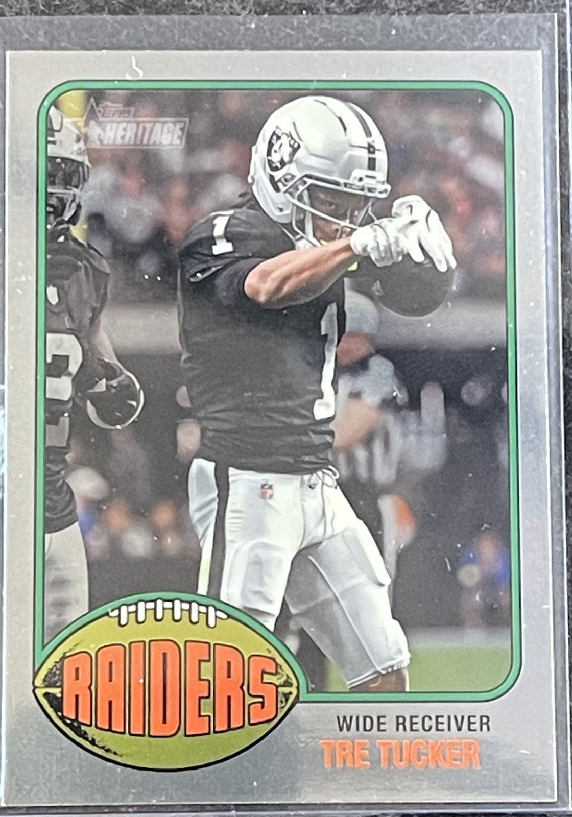 2026 Topps Heritage #244 Tre Tucker Chrome Las Vegas Raiders