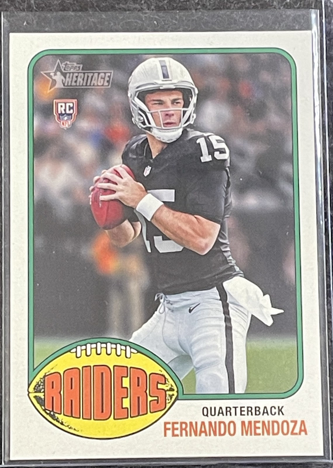 2026 Topps Heritage #272 Fernando Mendoza Las Vegas Raiders RC