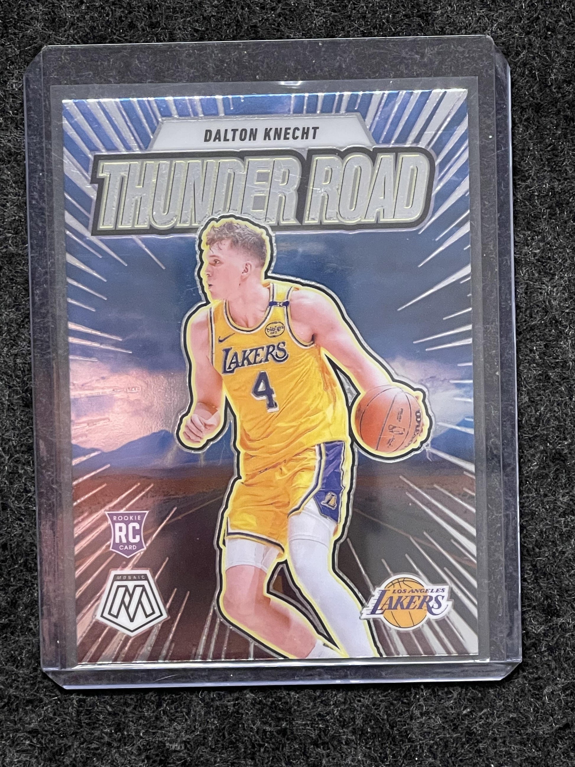 2024-25 Panini Mosaic #18 Dalton Knecht Thunder Road Los Angeles Lakers