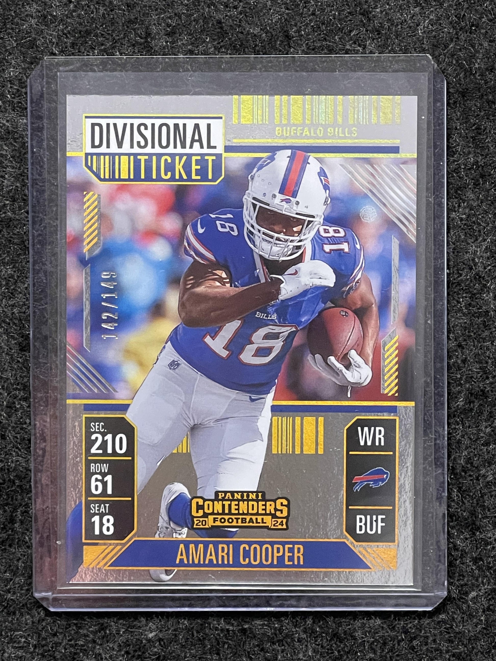 2024 Panini Contenders #22 Amari Cooper Divisional Ticket #/149 Buffalo Bills SN