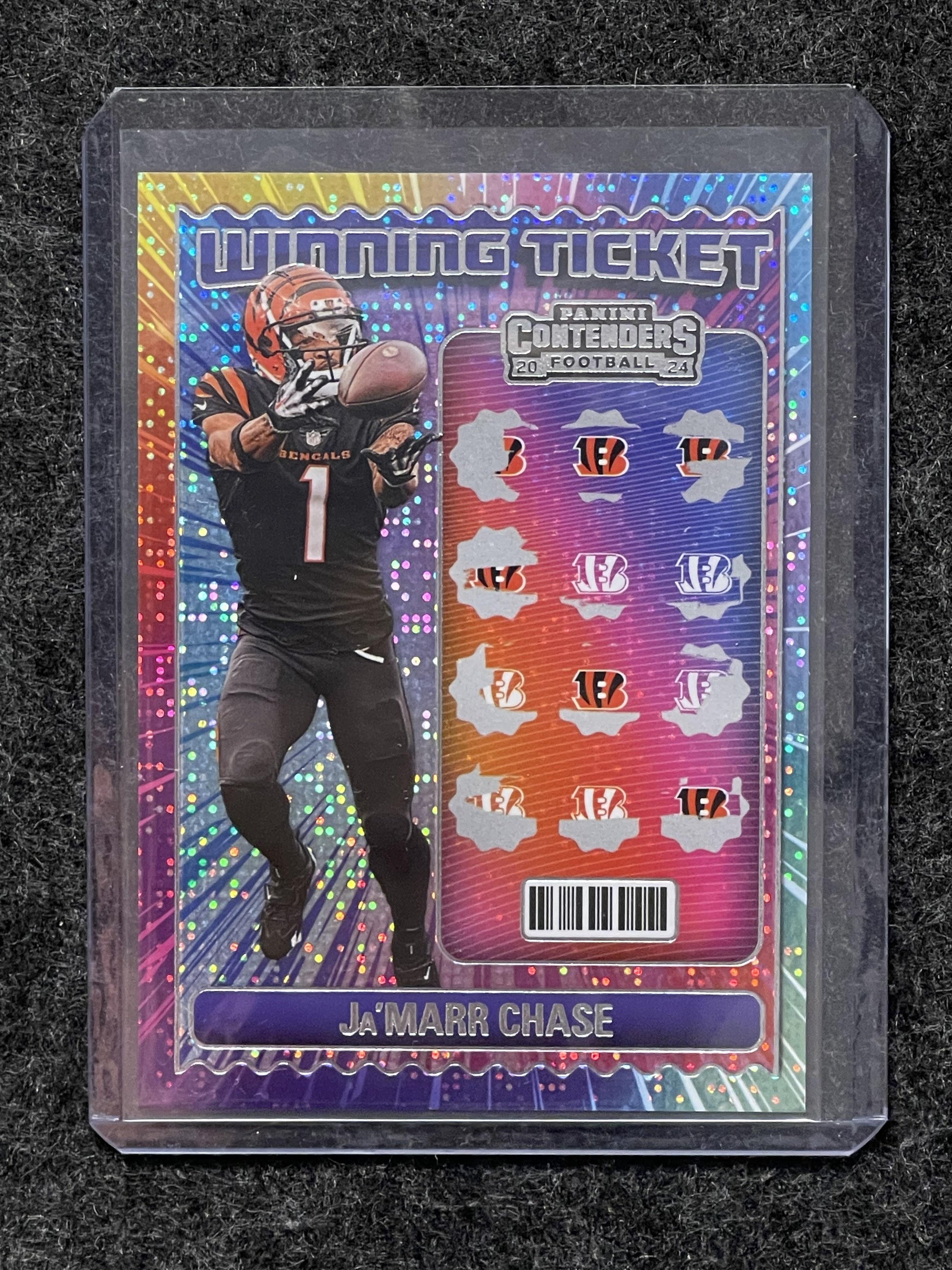 2024 Panini Contenders #12 Ja'Marr Chase Winning Ticket Cincinnati Bengals