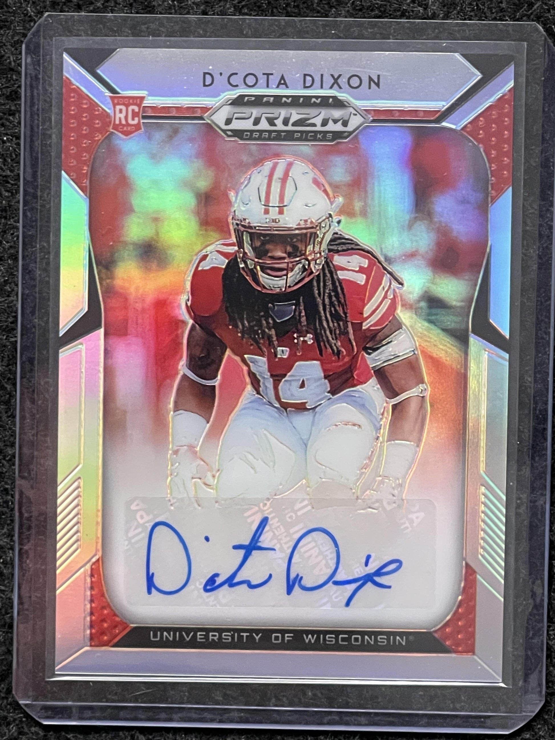 2019 Panini Prizm Draft Picks #250 D'Cota Dixon Silver Auto Wisconsin Badgers