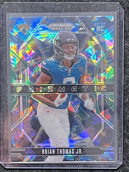 2024 Panini Prizm #19 Brian Thomas Jr. Prizmatic Green Ice Prizm Jaguars
