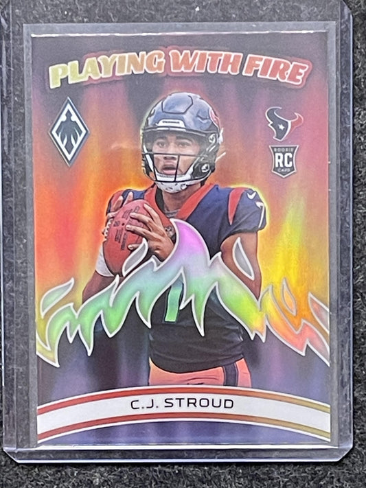 2023 Panini Phoenix #PWF-2 C.J. Stroud Playing With Fire Houston Texans