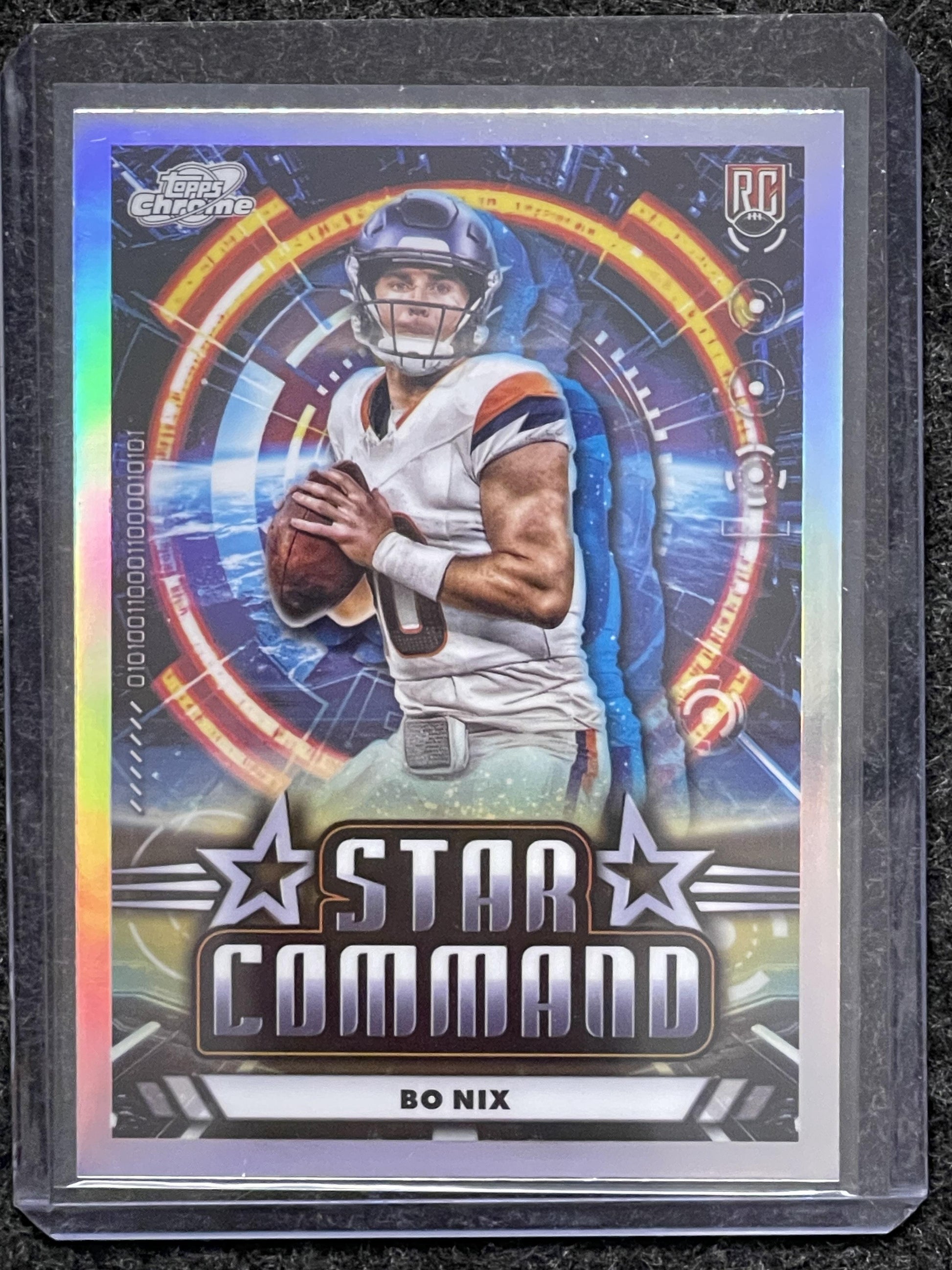 2024 Topps Chrome Cosmic #SC-7 Bo Nix Star Command Denver Broncos