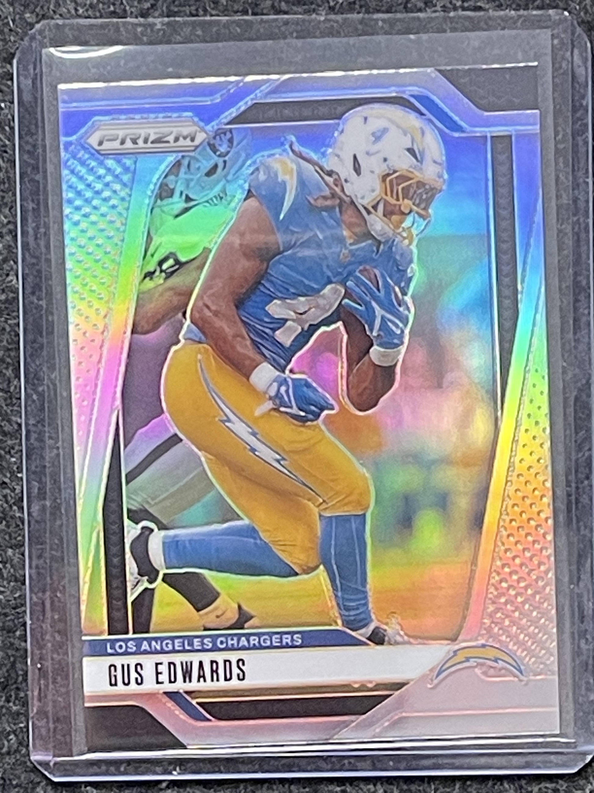 2024 Panini Prizm #158 Gus Edwards Silver Los Angeles Chargers