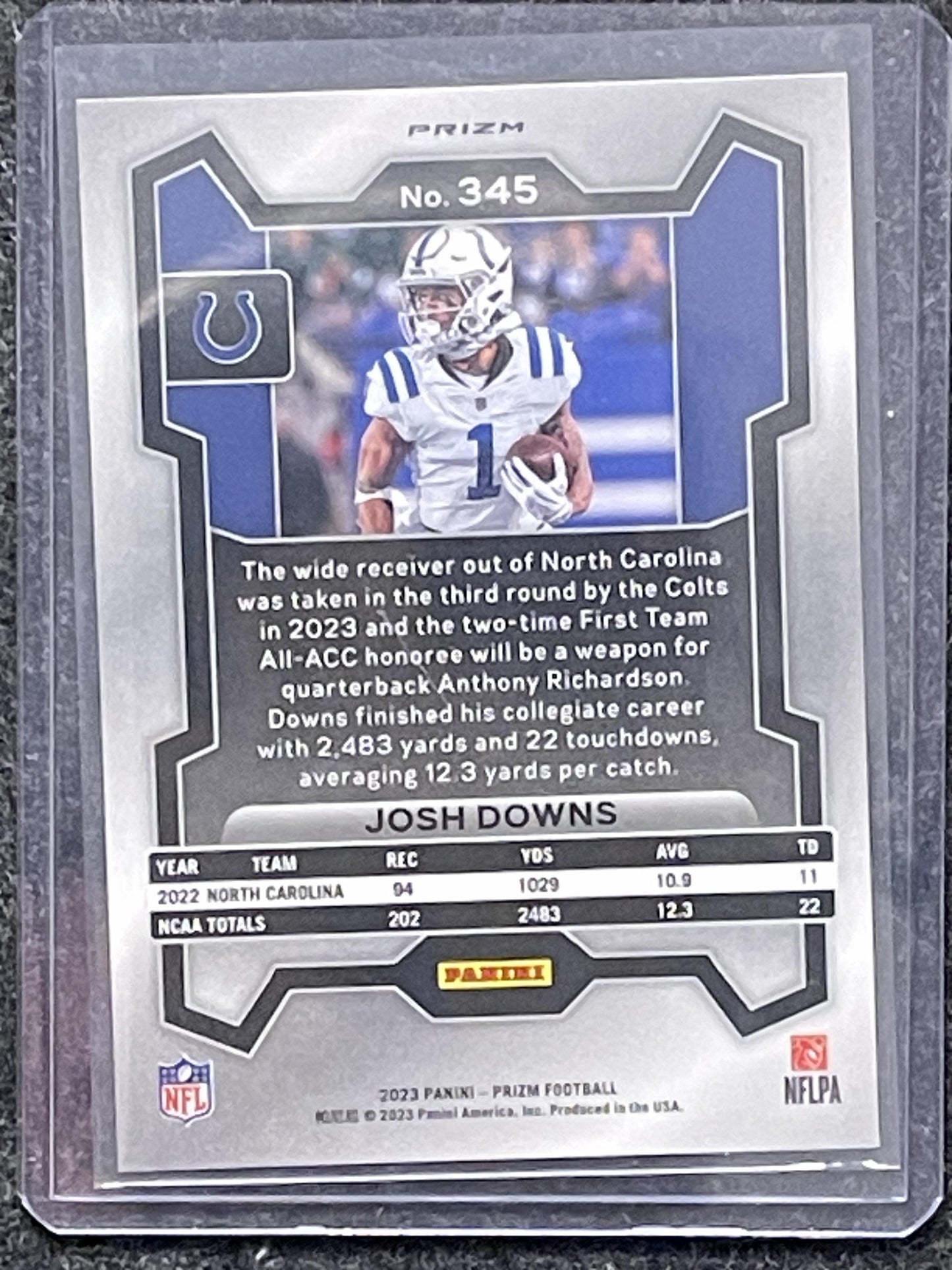 2023 Panini Prizm #345 Josh Downs Silver Indianapolis Colts