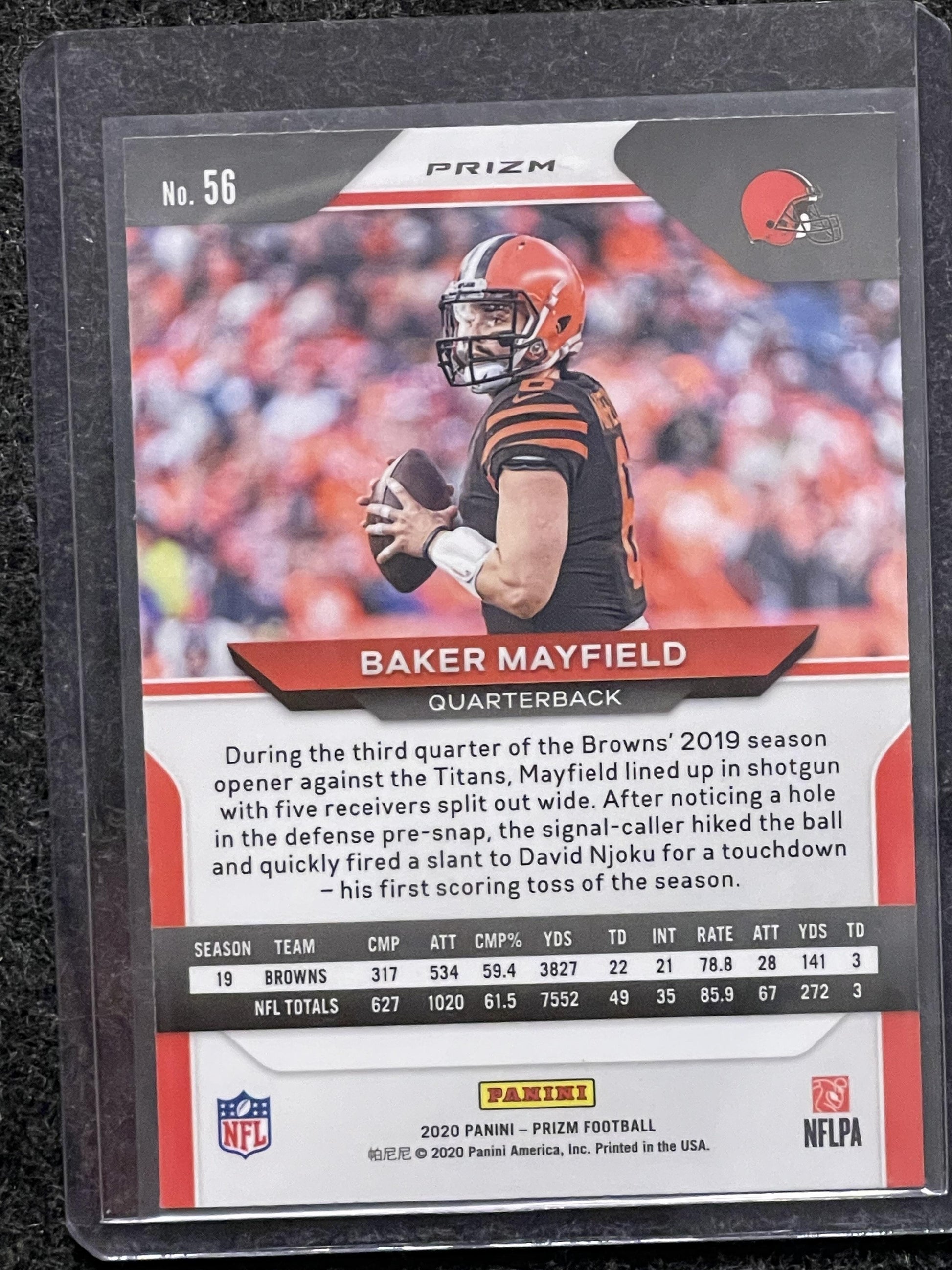 2020 Panini Prizm #56 Baker Mayfield Silver Cleveland Browns