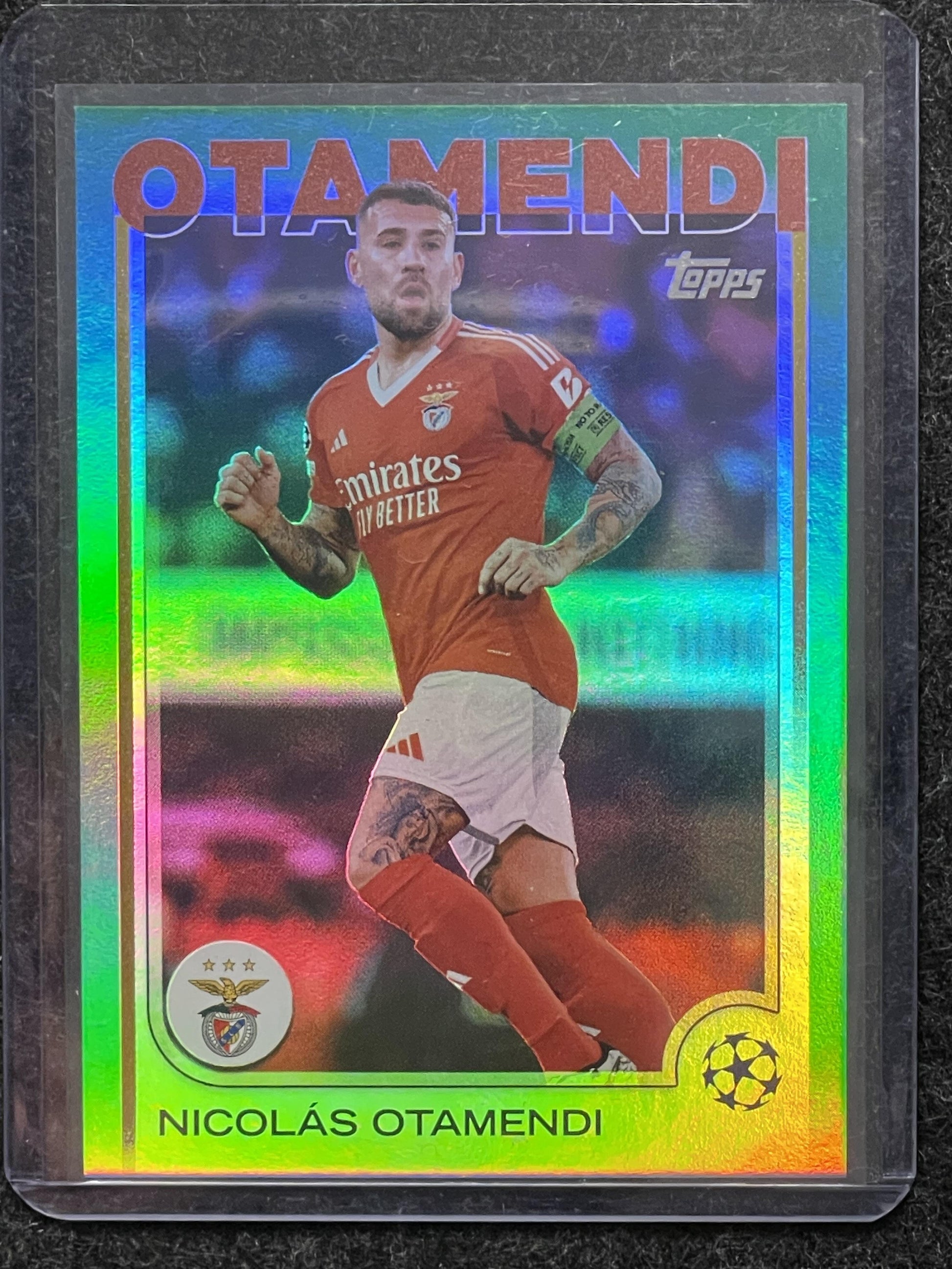 2024-25 Topps UCC #86 Nicolás Otamendi Green Foil #/99 Benfica