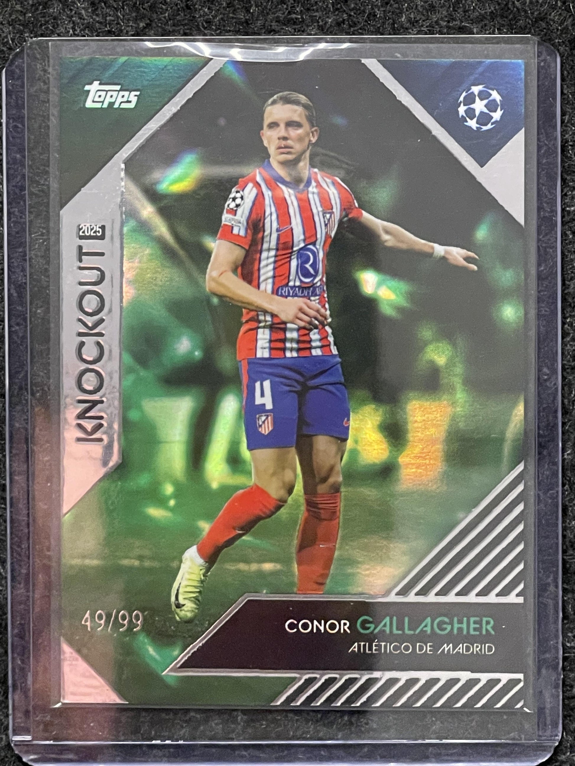 2024-25 Topps Knockout UCC #NNO Conor Gallagher Green #/99 Atletico Madrid